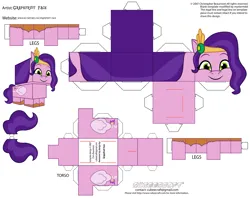 Size: 2979x2354 | Tagged: safe, artist:grapefruit-face, derpibooru import, pipp petals, my little pony: tell your tale, craft, cubeecraft, g5, image, papercraft, png, printable, solo