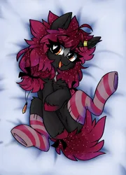 Size: 720x1000 | Tagged: safe, artist:madkadd, derpibooru import, oc, unofficial characters only, pony, unicorn, body pillow, body pillow design, clothes, female, horn, horn ring, image, jewelry, jpeg, mare, ring, smiling, socks, solo, striped socks, unicorn oc, unshorn fetlocks