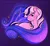 Size: 2385x2179 | Tagged: safe, artist:syrupyyy, derpibooru import, twilight (g1), pony, unicorn, female, g1, image, mare, png, ponytober, purple background, simple background, solo