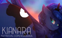 Size: 1806x1116 | Tagged: safe, artist:kianara, derpibooru import, princess luna, advertisement, butt, image, looking back, moonbutt, patreon, patreon link, patreon preview, patreon reward, plot, png, praise the moon