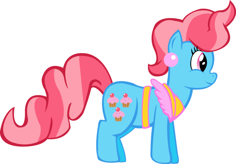 Size: 6965x4853 | Tagged: safe, artist:clonehunter, derpibooru import, cup cake, earth pony, pony, apron, clothes, ear piercing, earring, female, image, jewelry, mare, piercing, png, side view, simple background, solo, transparent background, vector