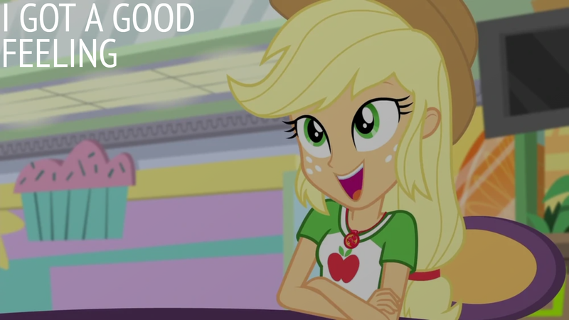 Size: 1920x1080 | Tagged: safe, derpibooru import, edit, edited screencap, editor:quoterific, screencap, applejack, equestria girls, equestria girls series, rollercoaster of friendship, applejack's hat, cowboy hat, female, geode of super strength, hat, image, magical geodes, open mouth, png, solo