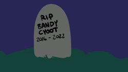 Size: 1920x1080 | Tagged: safe, artist:tjpones, derpibooru import, oc, oc:bandy cyoot, unofficial characters only, ghost, ghost pony, hybrid, pony, raccoon, raccoon pony, undead, animated, candy, chips, chocolate, doritos, female, food, gravestone, hot dog, image, mare, meat, music, night, peanut butter, raisins, reese's peanut butter cups, sausage, snacks, solo, sound, thought bubble, webm