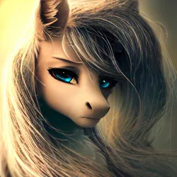 Size: 1024x1024 | Tagged: safe, derpibooru import, editor:hawkeyethree, machine learning generated, purplesmart.ai, stable diffusion, oc, pony, blue eyes, bust, female, image, long mane, mare, png, portrait, solo