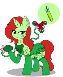 Size: 2160x2650 | Tagged: safe, artist:metal-jacket444, derpibooru import, batman, cutie mark, dc comics, image, pamela lillian isley, plant, png, poison ivy, simple background, solo, test tube, white background