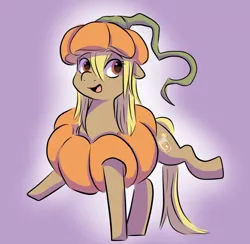 Size: 990x965 | Tagged: safe, artist:smirk, derpibooru import, oc, oc:sweet tea, unofficial characters only, earth pony, clothes, costume, floppy ears, halloween, holiday, image, png, pumpkin, simple background, solo