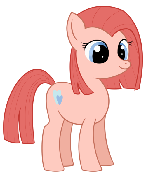 Size: 625x750 | Tagged: safe, artist:bjsampson, derpibooru import, oc, oc:base, oc:sweet basil, earth pony, pony, blue eyes, cutie mark, disguise, disguised changeling, female, filly, foal, image, pink body, pink hair, png