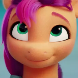 Size: 800x800 | Tagged: safe, derpibooru import, screencap, sunny starscout, earth pony, pony, my little pony: a new generation, spoiler:my little pony: a new generation, cropped, cute, female, g5, image, looking up, mare, png, smiling, sunnybetes
