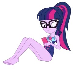 Size: 2800x2520 | Tagged: safe, artist:gmaplay, derpibooru import, sci-twi, twilight sparkle, equestria girls, equestria girls series, forgotten friendship, image, png, sci-twi swimsuit, solo