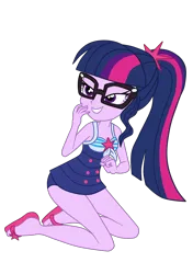 Size: 1900x2692 | Tagged: safe, artist:gmaplay, derpibooru import, sci-twi, twilight sparkle, equestria girls, equestria girls series, forgotten friendship, image, png, sci-twi swimsuit, solo