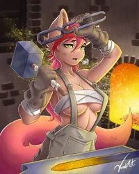 Size: 2480x3100 | Tagged: safe, artist:vandyart, derpibooru import, oc, anthro, pegasus, pony, unicorn, equestria girls, adoptable, blacksmith, fantasy class, image, magic, png, rpg