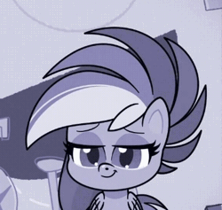 Size: 381x361 | Tagged: safe, derpibooru import, screencap, rainbow dash, pegasus, pony, my little pony: pony life, whoof-dunnit, spoiler:pony life s01e22, animated, cropped, cute, female, gif, image, mare, solo
