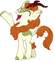 Size: 7000x8000 | Tagged: safe, artist:tardifice, derpibooru import, autumn blaze, kirin, sounds of silence, a kirin tale, absurd resolution, eyes closed, female, image, open mouth, png, raised hoof, simple background, singing, solo, transparent background, vector