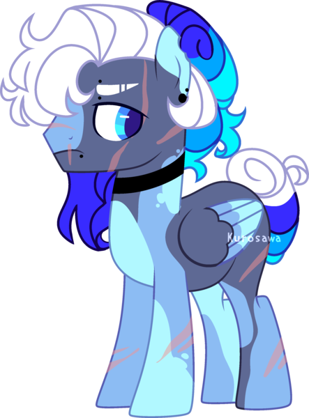 Size: 2215x3000 | Tagged: safe, artist:kurosawakuro, derpibooru import, oc, pegasus, pony, base used, colored wings, image, male, offspring, parent:rainbow dash, parent:shining armor, parents:shiningdash, png, solo, stallion, two toned wings, wings