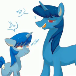 Size: 3000x3000 | Tagged: safe, artist:bbomi322, derpibooru import, oc, unofficial characters only, pony, unicorn, height difference, high res, image, jpeg, pictogram, scrunchy face, simple background, white background