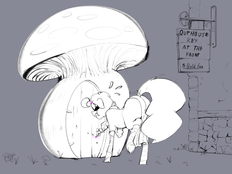 Size: 2732x2048 | Tagged: questionable, artist:triplesevens, derpibooru import, oc, oc:triple sevens, unofficial characters only, pony, unicorn, desperation, image, lockpicking, male, need to pee, omorashi, outhouse, png, potty emergency, potty time, solo