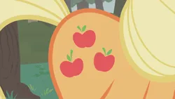 Size: 1920x1080 | Tagged: safe, derpibooru import, screencap, applejack, earth pony, pony, call of the cutie, season 1, 1080p, applebutt, butt, butt focus, close-up, female, image, mare, png, solo