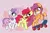 Size: 2814x1854 | Tagged: safe, artist:nekro-led, derpibooru import, apple bloom, scootaloo, sweetie belle, earth pony, pegasus, pony, unicorn, abstract background, cmc cutie mark, cute, cutie mark, cutie mark crusaders, eye clipping through hair, female, filly, foal, image, open mouth, outline, png, ribbon, scooter, smiling, spread wings, trio, white outline, wings