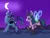 Size: 640x480 | Tagged: safe, artist:seven-coordinated-moths, derpibooru import, nightmare moon, queen chrysalis, starlight glimmer, trixie, female, halloween, holiday, image