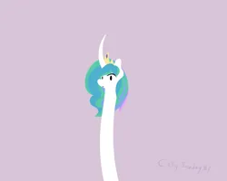 Size: 2000x1600 | Tagged: safe, artist:parallel black, derpibooru import, princess celestia, series:celly sunday, digital art, image, long neck, looking at you, png, princess necklestia, solo