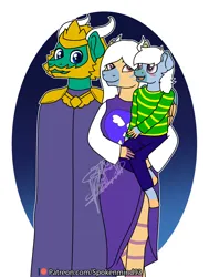 Size: 2500x3300 | Tagged: safe, artist:spokenmind93, derpibooru import, oc, oc:cygnus, oc:gale twister, oc:ventus twister, anthro, asgore dreemurr, asriel dreemurr, clothes, costume, cute, cygale, female, halloween, halloween costume, holiday, image, jpeg, male, oc x oc, parents:cygale, shipping, straight, toriel, undertale