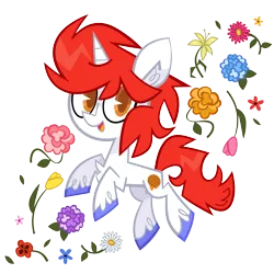 Size: 3500x3500 | Tagged: safe, artist:spacekitsch, derpibooru import, oc, unofficial characters only, earth pony, unicorn, flower, image, png, simple background, solo, transparent background