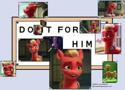 Size: 1024x732 | Tagged: safe, artist:sproutscoutotp, derpibooru import, edit, edited screencap, screencap, sprout cloverleaf, earth pony, pony, my little pony: a new generation, do it for her, do it for him, exploitable meme, g5, image, male, meme, png, stallion