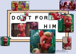 Size: 1024x732 | Tagged: safe, artist:sproutscoutotp, derpibooru import, edit, edited screencap, screencap, pipp petals, sprout cloverleaf, sunny starscout, earth pony, pony, my little pony: a new generation, do it for him, exploitable meme, female, g5, image, male, mare, meme, my little pony: a maretime bay adventure, png, stallion