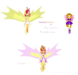 Size: 2200x2128 | Tagged: safe, artist:prettycelestia, derpibooru import, adagio dazzle, sunset shimmer, equestria girls, belt buckle, clothes, daydream shimmer, four arms, fusion, gem, glow, glowing horn, gradient mane, high heels, horn, image, multiple arms, png, shoes, siren gem