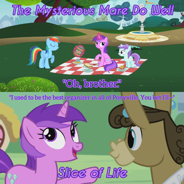 Size: 3072x3072 | Tagged: safe, derpibooru import, edit, edited screencap, editor:itsmgh1203, screencap, amethyst star, matilda, rainbow dash, donkey, pegasus, pony, unicorn, season 2, season 5, slice of life (episode), the mysterious mare do well, bread, eyes closed, female, filly, foal, food, image, jar, jpeg, magic, mare, open mouth, open smile, peanut butter, smiling, telekinesis, text