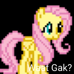 Size: 1024x1024 | Tagged: safe, derpibooru import, fluttershy, pegasus, pony, gak, image, png, text