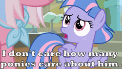 Size: 800x450 | Tagged: safe, derpibooru import, edit, edited screencap, screencap, clear sky, wind sprint, pegasus, pony, unicorn, common ground, season 9, spoiler:s09, angry, animated, caption, duo, duo female, female, filly, foal, freckles, frustrated, gif, glare, image, mare, mother and child, mother and daughter, sad, stomping, talking, text, unamused, wind sprint is not amused