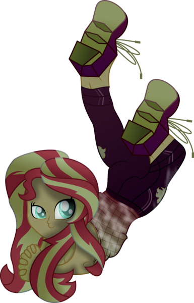 Size: 3362x5239 | Tagged: suggestive, artist:lincolnbrewsterfan, derpibooru import, sunset shimmer, equestria girls, equestria girls series, let it rain, spoiler:eqg series (season 2), ankle boots, ankles, bare shoulders, boots, breasts, cleavage, clothes, crossed fingers, cyan eyes, female, glitter, high heel boots, image, inkscape, legs, long hair, long mane, looking up, movie accurate, png, pocket, raised leg, shoes, simple background, sleeveless, smiling, solo, solo female, style emulation, teal eyes, transparent background, two toned hair, two toned mane, underfoot, vector