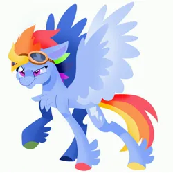 Size: 4000x4000 | Tagged: safe, artist:pastacrylic, derpibooru import, rainbow dash, pegasus, pony, alternate cutie mark, alternate design, female, image, jpeg, mare, simple background, solo, white background