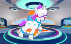 Size: 1649x1017 | Tagged: safe, derpibooru import, ponified, pony, unicorn, base used, cbeebies, dancing, go jetters, image, png, ubercorn, visor