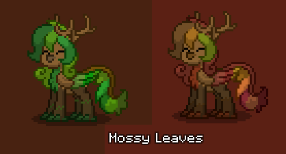 Size: 418x226 | Tagged: safe, derpibooru import, oc, oc:mossy leaves, unofficial characters only, original species, plant pony, pony, tree pony, pony town, female, image, mare, plant, png, solo, tree