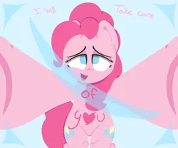 Size: 4888x4065 | Tagged: safe, artist:realgero, derpibooru import, pinkie pie, earth pony, semi-anthro, image, looking at you, png, solo, talking to viewer