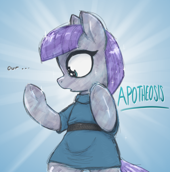 Size: 2080x2110 | Tagged: safe, artist:t72b, derpibooru import, maud pie, crystal pony, earth pony, pony, amazed, apotheosis, bipedal, clothes, dress, female, image, mare, png, rock, simple background, solo, that pony sure does love rocks, the crystal empire 10th anniversary, wide eyes