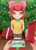 Size: 2480x3425 | Tagged: safe, artist:focusb, apple bloom, human, bedroom eyes, christmas, christmas tree, clothes, holiday, humanized, image, imminent sex, implied big macintosh, implied incest, implied shipping, jpeg, key, present, shirt, solo, t-shirt, tree