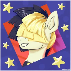 Size: 2000x2000 | Tagged: safe, artist:adagiostring, derpibooru import, songbird serenade, pegasus, pony, my little pony: the movie, bust, cannon, cartoon, image, movie, png, portrait, solo, stars