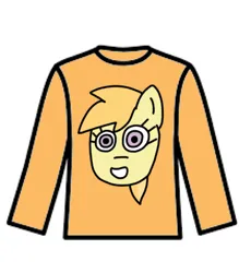 Size: 1766x2018 | Tagged: safe, artist:northstarponyg1, derpibooru import, noi, earth pony, pony, bust, clothes, cute, female, filly, foal, g4, grin, head, image, implied applejack, noiabetes, orange (color), png, shirt, smiling, sweater