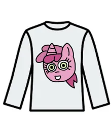Size: 1766x2018 | Tagged: safe, artist:northstarponyg1, derpibooru import, ruby pinch, pony, unicorn, bust, clothes, cute, female, filly, foal, g4, grin, head, image, implied rarity, pinchybetes, png, shirt, smiling, sweater, white