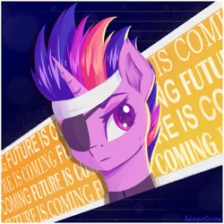 Size: 2000x2000 | Tagged: safe, artist:adagiostring, derpibooru import, twilight sparkle, pony, unicorn, my little pony: make your mark, my little pony: make your mark chapter 2, bust, cannon, future twilight, g4, image, minimalist, modern art, my little pony, png, portrait, portrait of a princess, solo, unicorn twilight