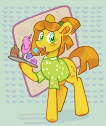 Size: 2192x2596 | Tagged: safe, artist:1racat, derpibooru import, oc, earth pony, pony, commission, female, image, mare, png, sketch, solo, yellow pony, your character here