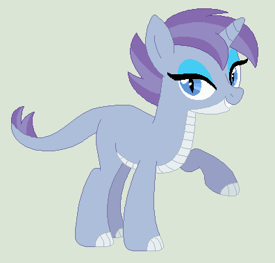 Size: 396x379 | Tagged: safe, artist:sarabeanadopts, derpibooru import, oc, unnamed oc, unofficial characters only, dracony, hybrid, pony, unicorn, base used, claw hooves, eyeshadow, female, green background, horn, image, interspecies offspring, looking at you, makeup, mare, offspring, parent:rarity, parent:spike, parents:sparity, png, simple background, slit pupils, smiling, smiling at you, solo
