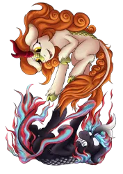 Size: 1237x1750 | Tagged: safe, artist:jamescorck, derpibooru import, kirin, nirik, pony, commission, image, png, simple background, tattoo design, transparent background, yin-yang