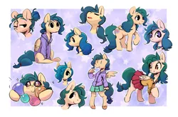 Size: 2823x1850 | Tagged: safe, artist:burritolope, artist:foxefuel, derpibooru import, oc, oc:river, unofficial characters only, anthro, pegasus, pony, alternate hairstyle, clothes, crossdressing, image, male, pegasus oc, png, ponytail, simple background, smiling, solo, stallion, wings