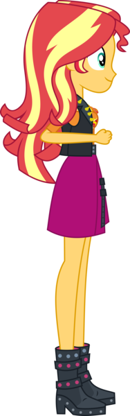 Size: 2500x7996 | Tagged: safe, artist:starryshineviolet, derpibooru import, sunset shimmer, human, do it for the ponygram!, equestria girls, equestria girls series, spoiler:eqg series (season 2), boots, clothes, cute, female, geode of empathy, high heel boots, high res, image, jacket, jewelry, leather, leather boots, leather jacket, magical geodes, necklace, png, shimmerbetes, shoes, side view, simple background, smiling, transparent background, vector