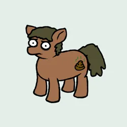 Size: 400x400 | Tagged: safe, artist:potatoconnoisseur, derpibooru import, oc, oc:smelly bigshit, unofficial characters only, earth pony, pony, concerned, derpibooru exclusive, image, male, png, simple background, solo, stallion
