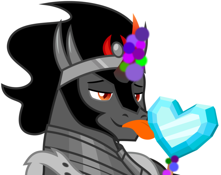 Size: 2500x1982 | Tagged: safe, artist:jp, derpibooru import, king sombra, pony, unicorn, crystal heart, dark magic, derpibooru exclusive, image, licking, magic, male, png, simple background, solo, stallion, the crystal empire 10th anniversary, tongue out, transparent background, vector